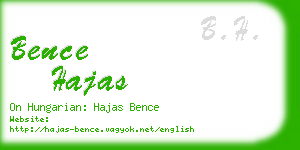 bence hajas business card